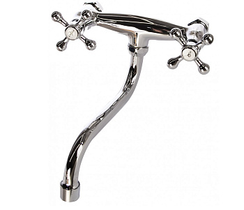 Смеситель L4608 для кухни настенный, нижний излив LEDEME